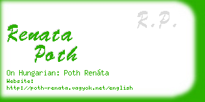 renata poth business card