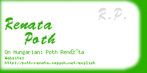 renata poth business card